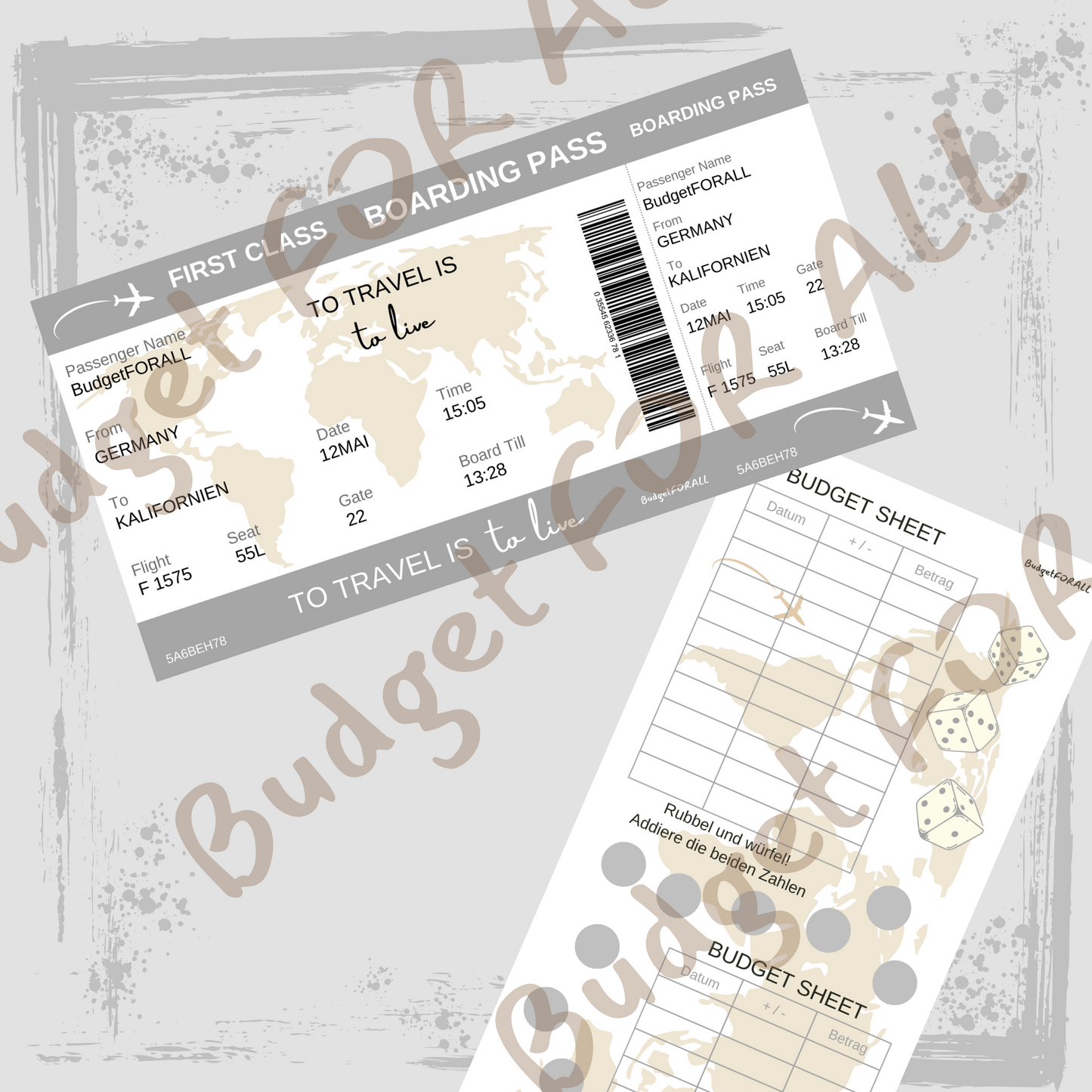 Boarding Pass - abstreichen für die nächste Reise